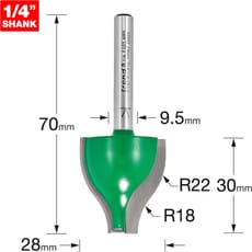 Trend CRAFTPRO Vertical Ogee Panel Raiser Router Cutter