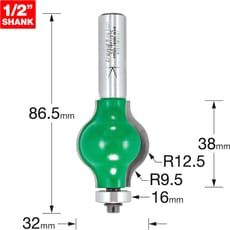 Trend CRAFTPRO Bearing Guided Hand Rail Router Cutter