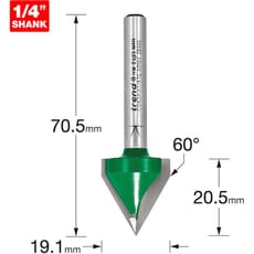 Trend CRAFTPRO Chamfer V Grovve Router Cutter
