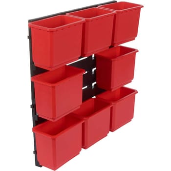 Trend Pro Storage Wall Rack and 8 Medium Bins
