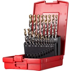 Dormer A095 No 201 19 Piece HSS TiN Coated 1mm-10mm By 0.5mm Drill Set 
