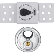 ABUS 142 Sliding Door Van Lock and 23 70mm Diskus Padlock Set