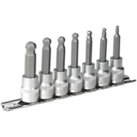 Sealey 7 Piece 3/8" Drive Ball End Hexagon Socket Bit Set Metric 