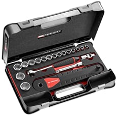 Facom AXS.LJ1 20 Piece 1/2" Drive Hexagon Socket Set