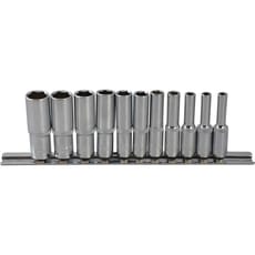 BlueSpot 11 Piece 1/4" Drive Deep Hex Socket Set Metric
