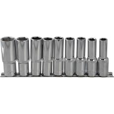 BlueSpot 9 Piece 1/2" Drive Deep Hex Socket Set Metric