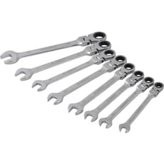 BlueSpot 8 Piece Flexible Ratchet Spanner Set Metric