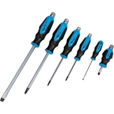 BlueSpot 6 Piece Hex Bolster Phillips and Slotted Screwdriver Set