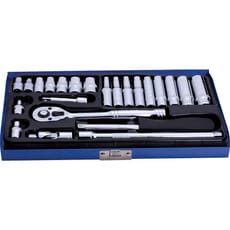 BlueSpot 24 Piece 1/4" Drive Hexagon Socket Set