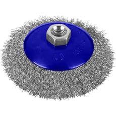 Bluespot Bevelled Crimped Steel Wire Cup Brush