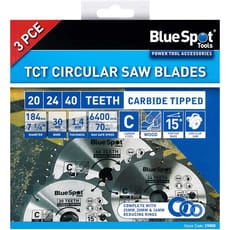 Bluespot 3 Piece Circular Saw Blade Set 184mm