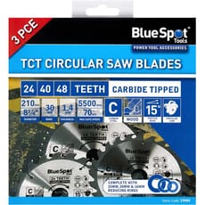 Bluespot 3 Piece Circular Saw Blade Set 210mm