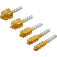 Bluespot 5 Piece HSS Titanium Countersink Bit Set