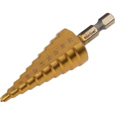 Bluespot Hex Shank HSS Titanium Coated Step Drill Bit