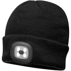 Portwest Beanie Hat and USB Rechargeable LED Head Light
