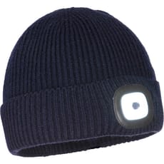 Portwest Workmans Rechargeable LED Headlight Beanie Hat