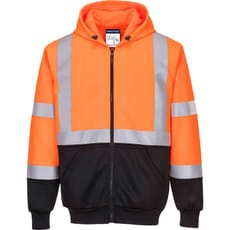 Portwest Hi Vis Two Tone Zipped Hoodie