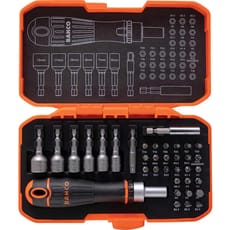 Bahco 59S36BCR 36 Piece Ratchet Screwdriver Handle and Bit Set 