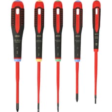 Bahco 5 Piece BE-9872SL Ergo Slim VDE Insulated Screwdriver Set