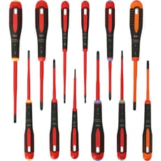 Bahco Ergo 12 Piece Slim VDE Insulated Screwdriver Set