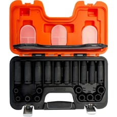 Bahco 20 Piece 1/2" Drive Deep and Standard Hex Impact Socket Set Metric