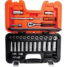 Bahco 53 Piece Combination Drive Hex Socket and Bit Set Metric