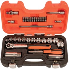 Bahco 34 Piece 3/8" Drive Socket and Screwdriver Bit Set Metric