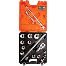 Bahco 17 Piece 3/4" Drive Hex Socket Set Metric