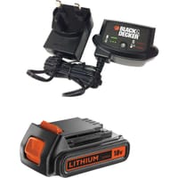 Black and Decker Genuine 18v Li-ion Battery and Charger Pack 2ah 