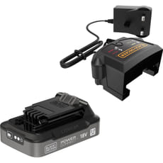 Black and Decker Genuine 18v Li-ion Battery and Charger Pack 2ah