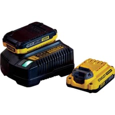Stanley Fatmax V20 SFMCB12D2 18v Cordless Batteries and Charger Starter Kit 2ah