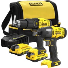 Stanley Fatmax V20 SFMCK465D2S 18v Cordless Combi Drill and Impact Driver Power Tool Kit