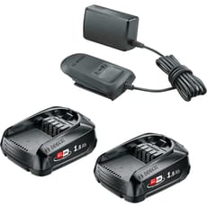 Bosch Genuine GREEN P4A 18v Cordless Li-ion Twin Battery 1.5ah and Standard Charger