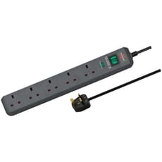 Brennenstuhl Eco Line 5 Socket Surge Protector Extension Lead 240v
