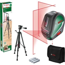 Bosch UNIVERSALLEVEL 3 Cross Line Laser Level Tripod Set