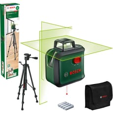 Bosch ADVANCEDLEVEL 360 Self Levelling Cross Line Green Laser Level Tripod Set