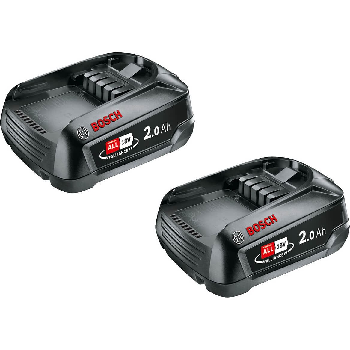 Bosch Genuine GREEN P4A 18v Cordless Li ion Twin Battery Pack 2ah Battery Packs