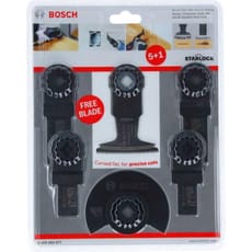 Bosch 6 Piece Cutting Starlock Oscillating Multi Tool Wood and Metal Blade Set 