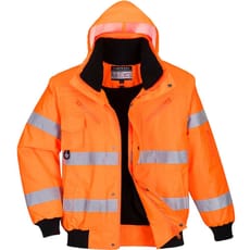 Oxford Weave 300D Class 3 Hi Vis Bomber Jacket