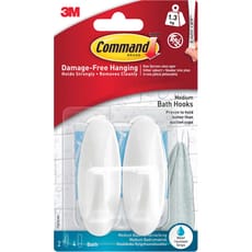 Command Adhesive Strip Bathroom Hooks