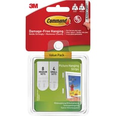 Command 12 Piece Small and Medium Picture Hanging Adhesive Strip Set 