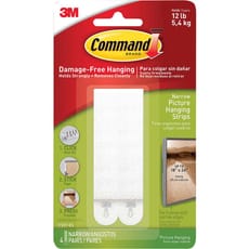 Command Narrow Picture Hanging Adhesive Strips 