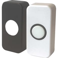 Deta Vimark Door Bell Push and Black or White Covers for Wired Chimes