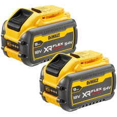 DeWalt DCB547 54v XR Cordless FLEXVOLT Li-ion Battery 9ah Pack of 2