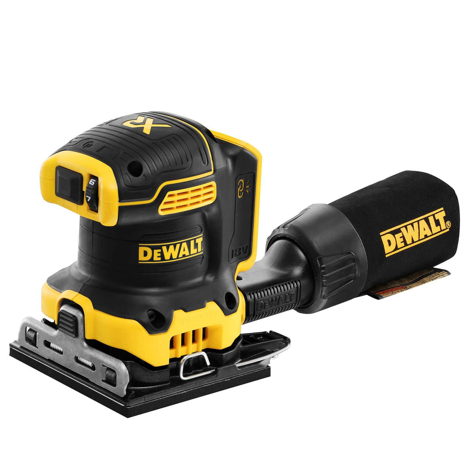 DeWalt DCW200 18v XR Cordless Brushless Orbital Palm Sander Palm Sanders