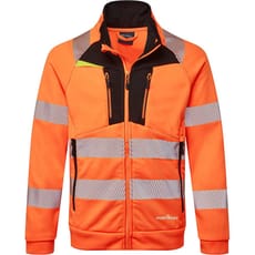 Portwest DX4 Hi Vis Funnel Neck Zipped Sweatshirt