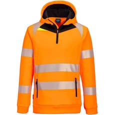 Portwest DX4 Hi Vis 1/4 Zip Hoodie