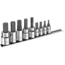 Expert by Facom 9 Piece 1/4" and 3/8" Drive Hex Socket Bit Set Metric