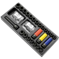 Expert by Facom 24 Piece 1/2" Drive Hex and Torx Impact Socket Set Metric in Module Tray