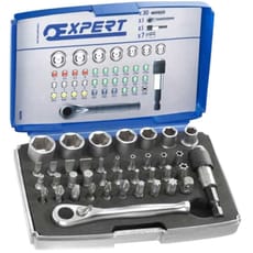 Expert by Facom 39 Piece 1/4" Drive Hex Socket and Screwdriver Bit Set Metric
